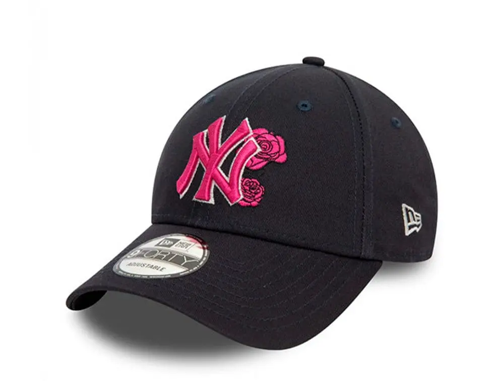 Jockey New Era MLB 940 New York Yankees Flower Unisex Negro - Rosado