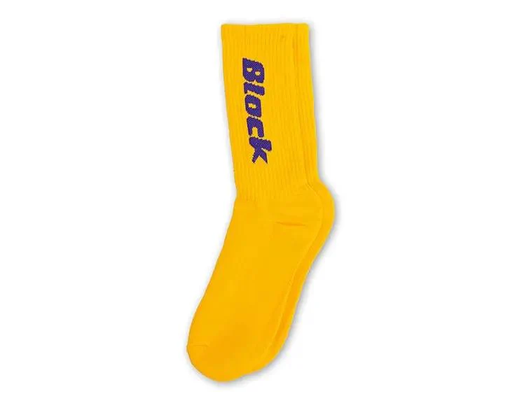 Calcetin Largo Block Unisex Amarillo - Image 2