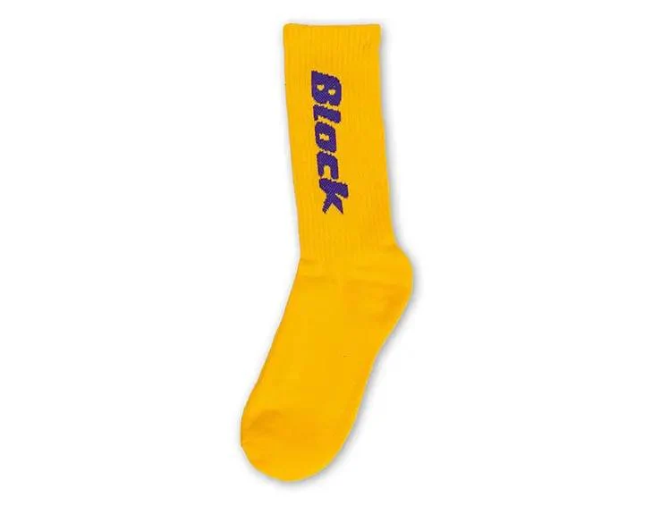 Calcetin Largo Block Unisex Amarillo - Image 3