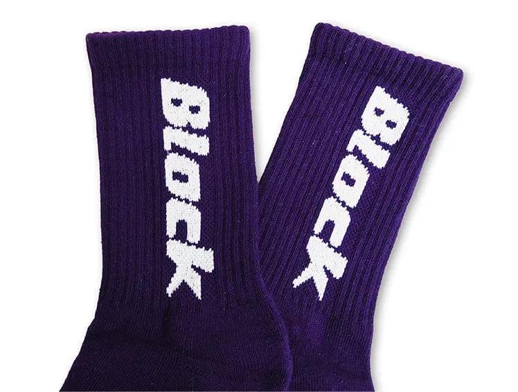 Calcetin Largo Block Unisex Morado - Image 4