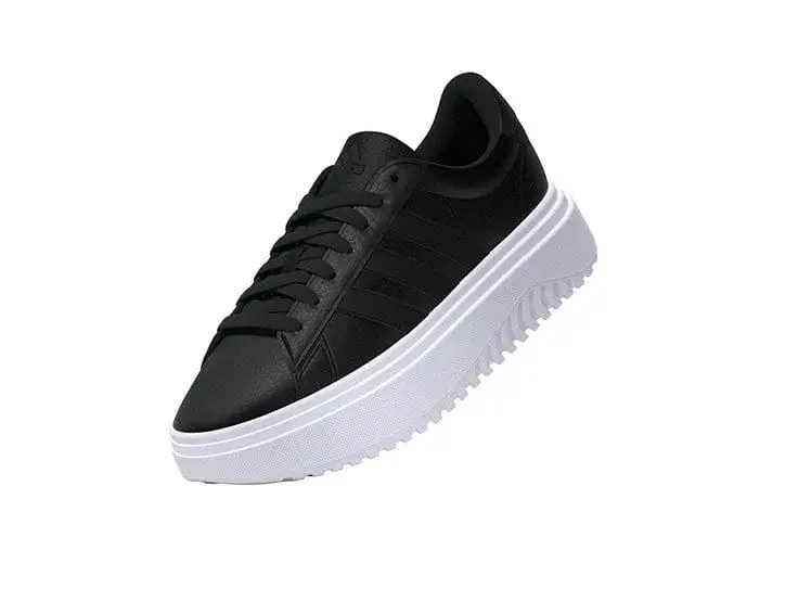 Zapatilla Adidas Grand Court Plataforma Cuero Mujer Negro - Image 4