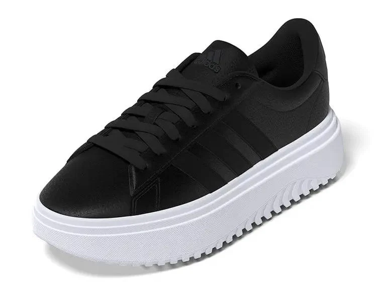 Zapatilla Adidas Grand Court Plataforma Cuero Mujer Negro - Image 5