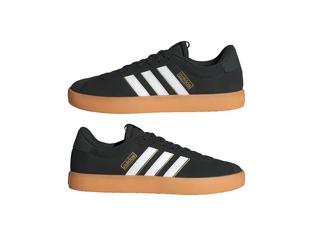 Zapatilla Adidas Vl Court 3.0 Hombre Negro - Blanco - Suela Gum - Image 4