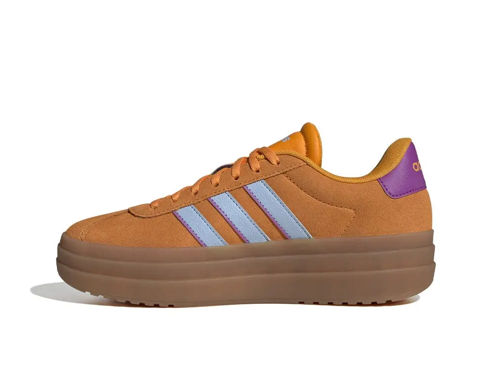 Zapatilla Adidas Vl Court Bold Mujer Naranjo - Celeste - Suela Gum - Image 3