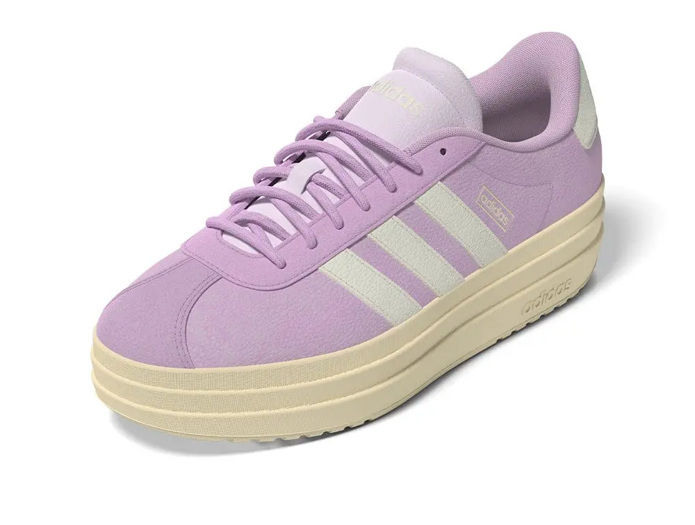 Zapatilla Adidas Vl Court Bold Plataforma Mujer Morado/Blanco/Suela Beige - Image 3