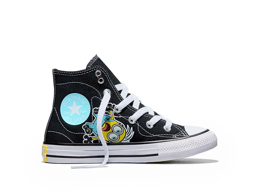 Zapatilla Converse Chuck Taylor Hi Minions Junior Negro