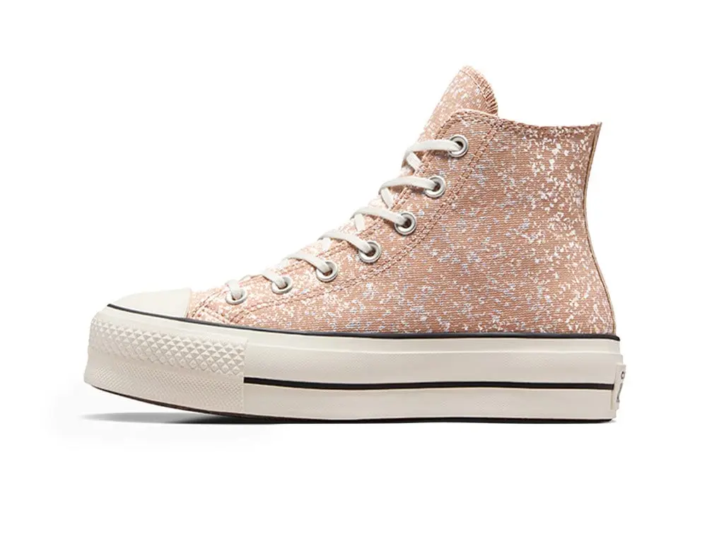 Zapatilla Converse Chuck Taylor All Star Lift Hi Glitter Shinefetti Mujer Rosado - Image 3