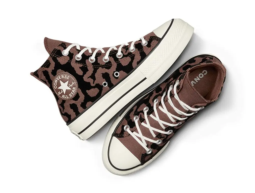 Zapatilla Converse Chuck Taylor All Star Lift Lavish Leopard Mujer Negro - Cafe - Image 5