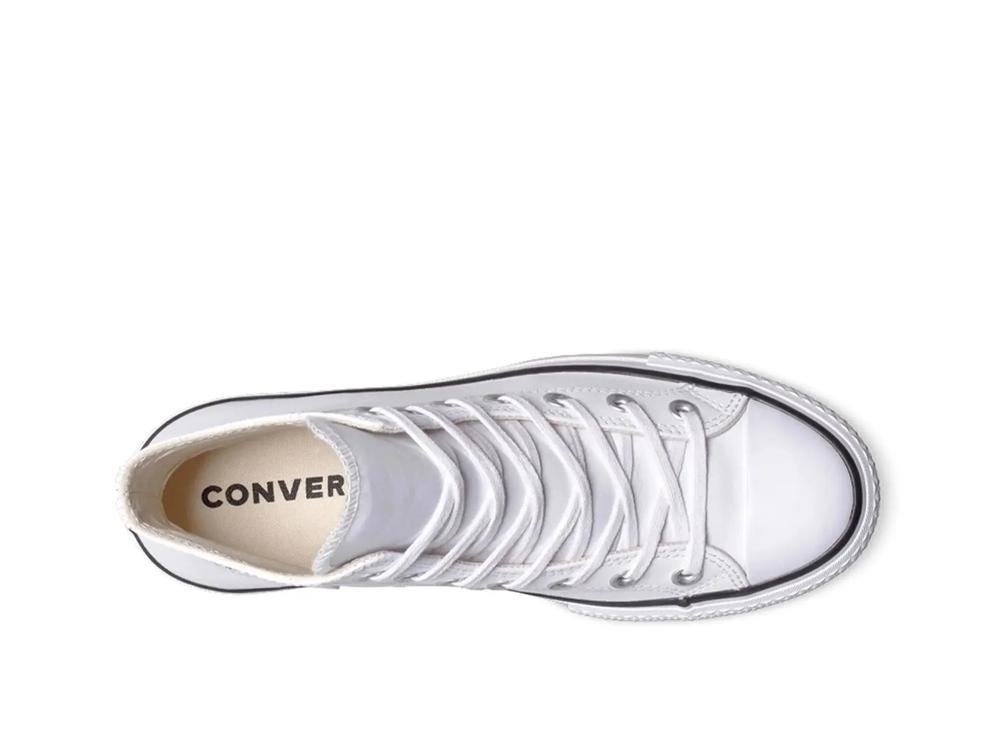Zapatilla Converse Chuck Taylor Plataforma Cuero Hi Mujer Blanco - Image 5