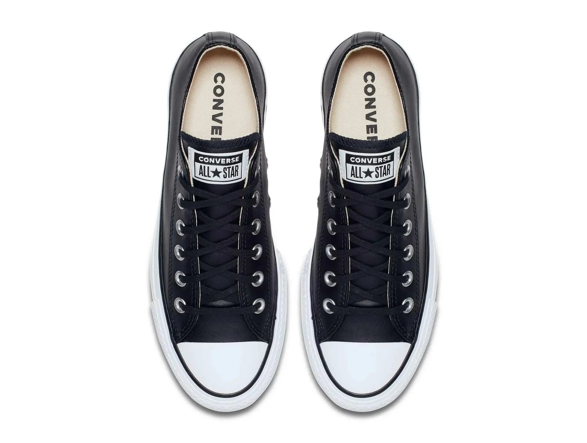 Zapatilla Converse Chuck Taylor Plataforma Cuero Low Mujer Negro - Image 3