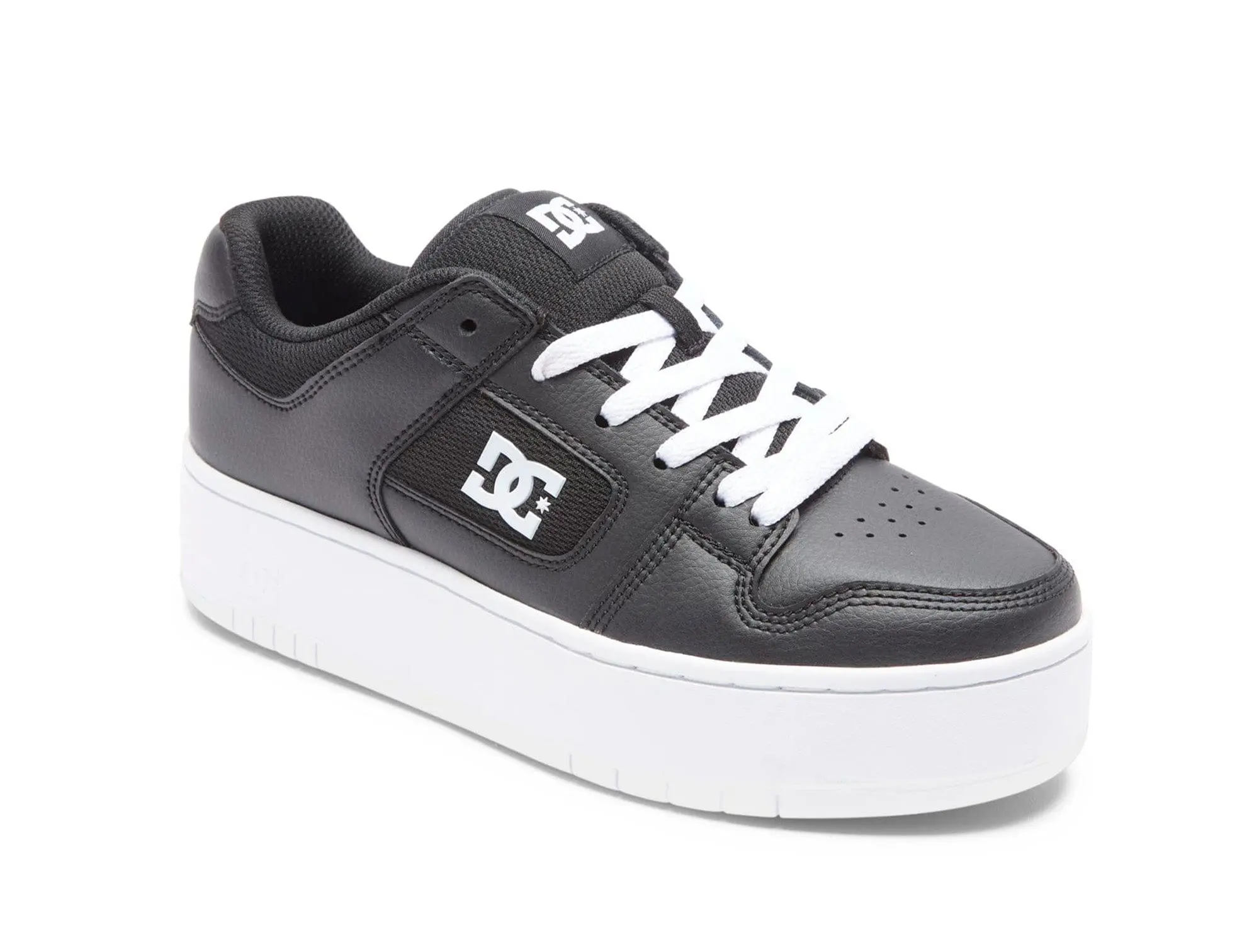 Zapatilla Dc Manteca 4 Plataforma Cuero Mujer Negro - Image 3