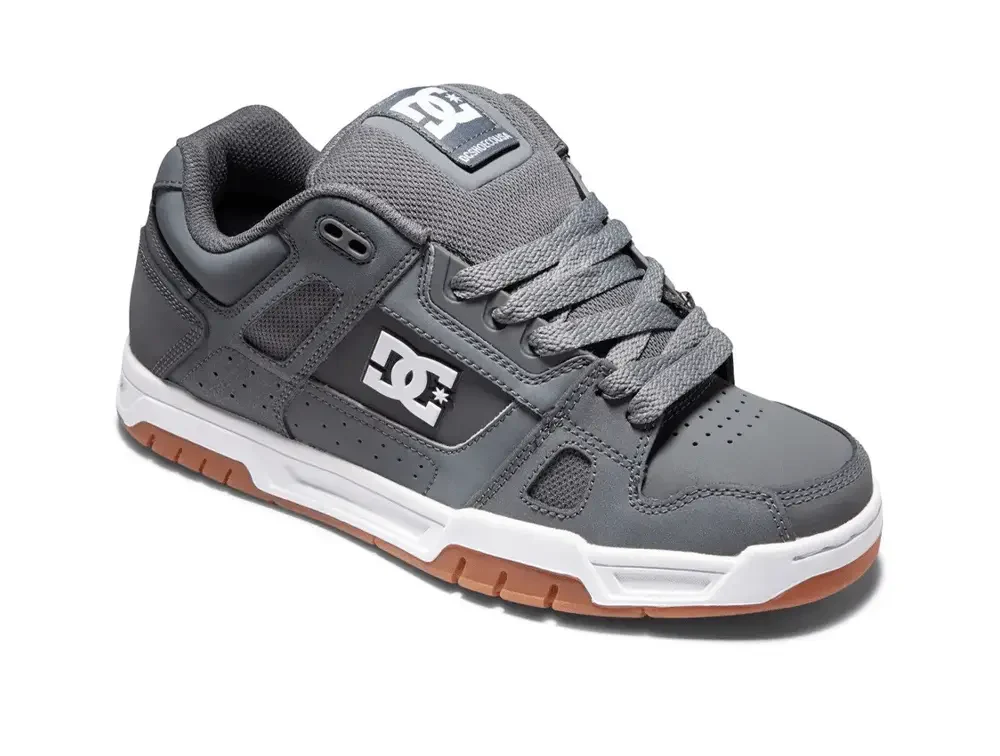 Zapatilla DC Stag Hombre Gris - Suela Blanca - Gum - Image 3
