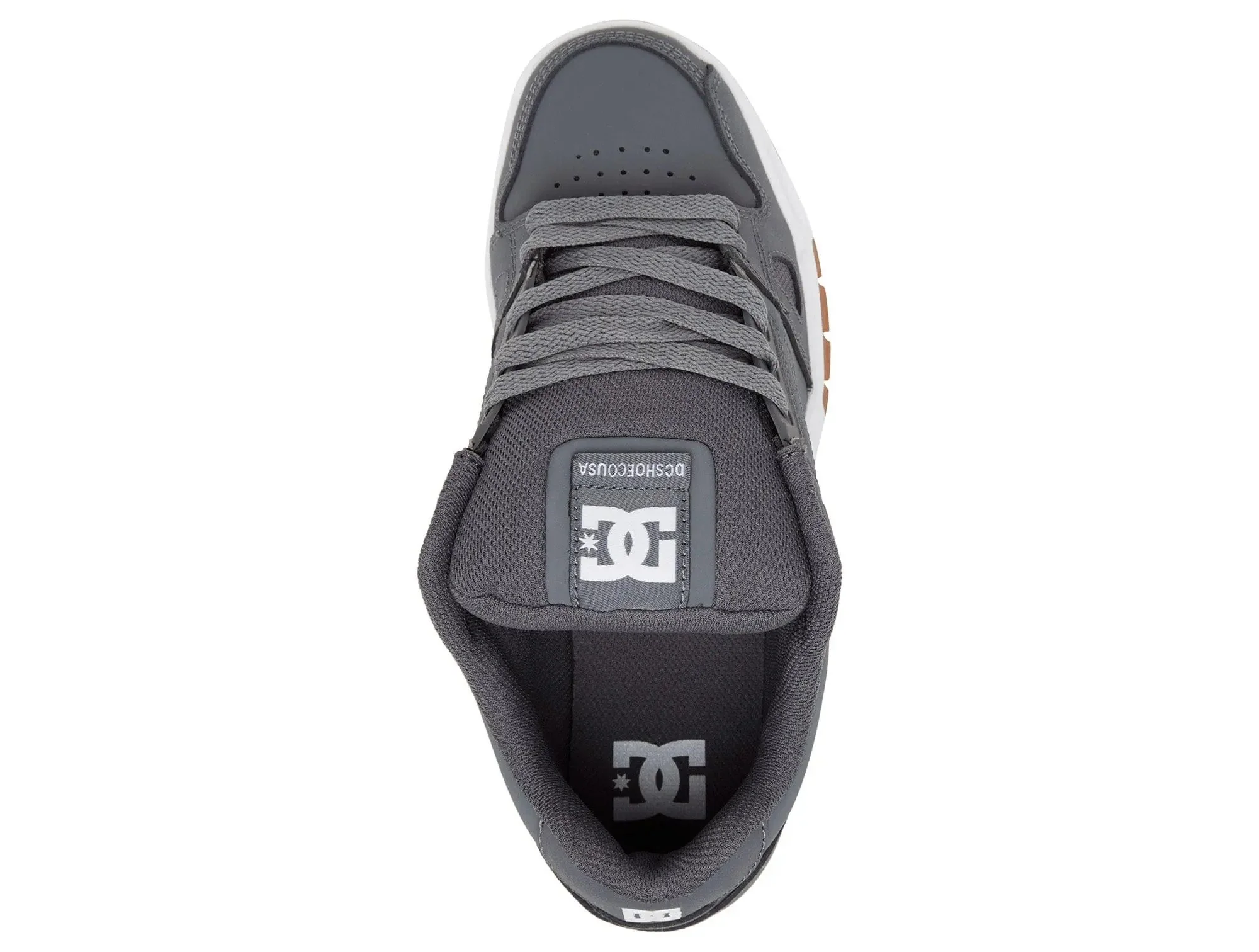Zapatilla DC Stag Hombre Gris - Suela Blanca - Gum - Image 4