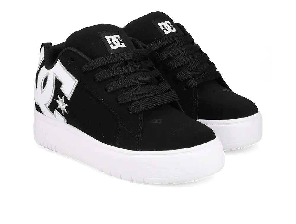 Zapatillas Dc Court Graffik Plataforma Mujer Negro - Image 4